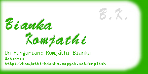 bianka komjathi business card