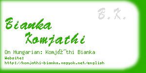 bianka komjathi business card